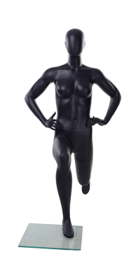 Male model with arms akimbo