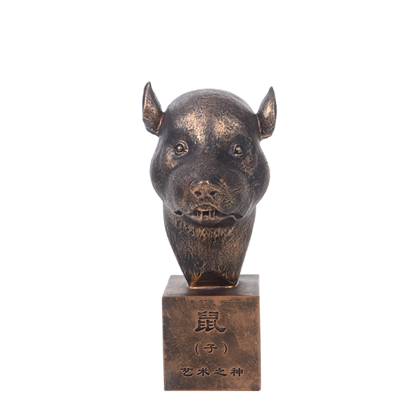 Chinese Zodiac Bronze Statue-Rat